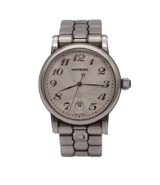131: Montblanc Meisterstück stainless steel quartz wristwatch, ref. PL 423292
