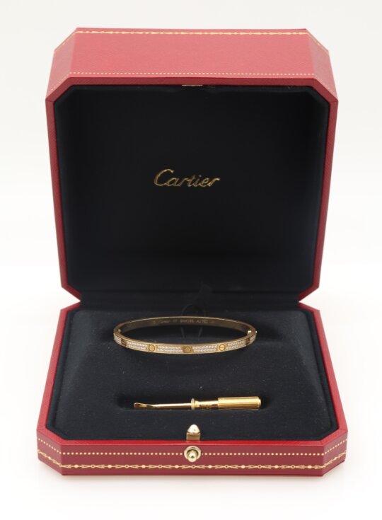 135: Cartier Diamond LOVE Bracelet, Small Model, Pave Ref. CRN6710617