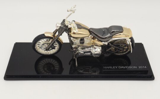 143: A sterling silver model of a Harley-Davidson motorcycle, 2014